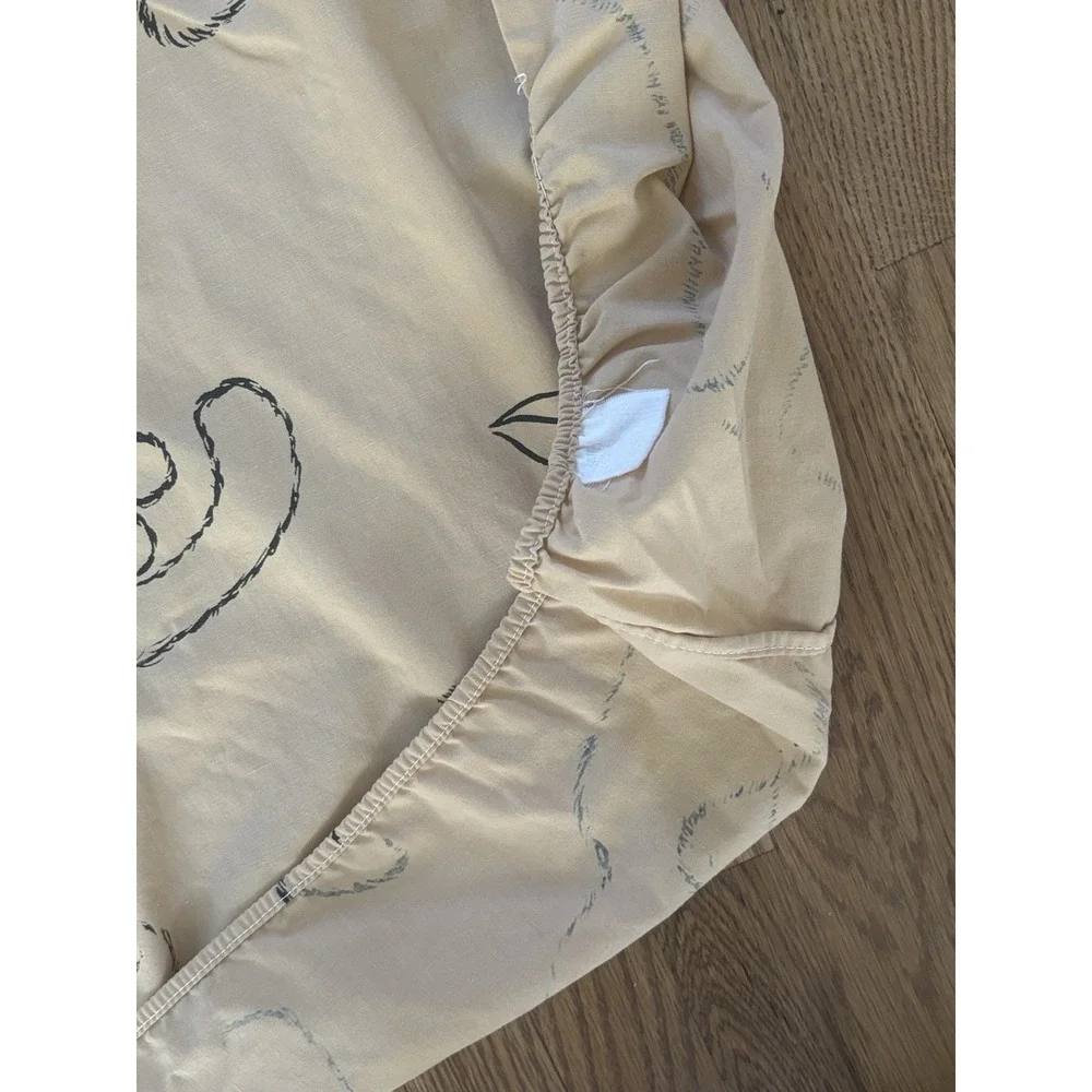Vtg Alex West MCM CAT WHISPURR 3 Pc Double Sheet Set Fitted Flat Pillowcase READ